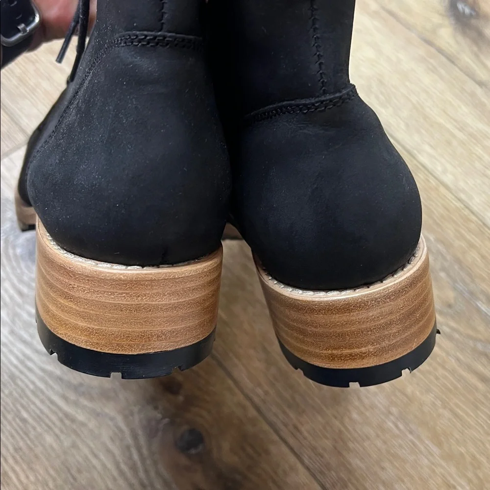 NWOB Patina Lace Up Boots in Shadow Black Size 7.5 - Picture 6 of 9
